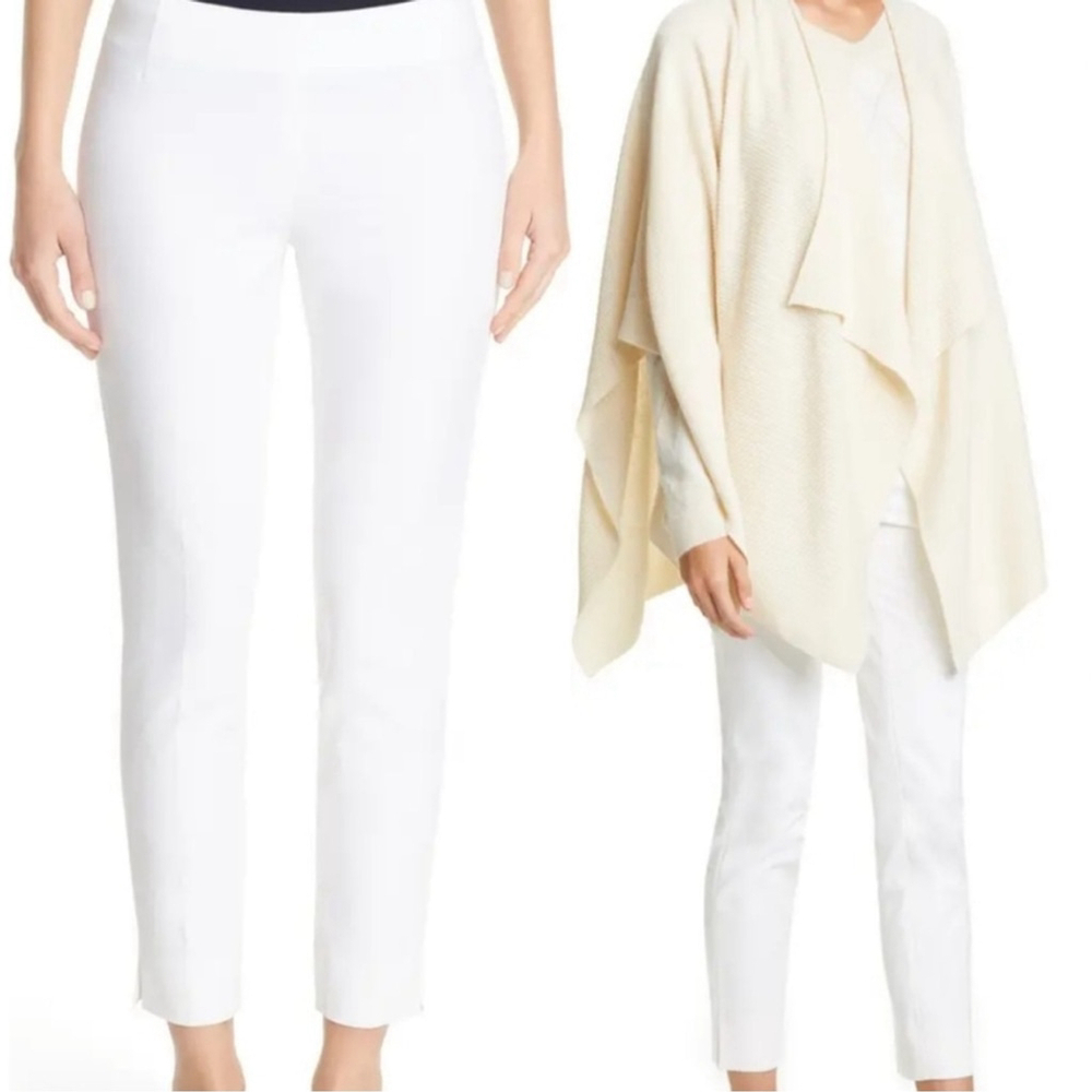 Lafayette 148‎ Stanton Slim Leg White Ankle Pants Sz 4